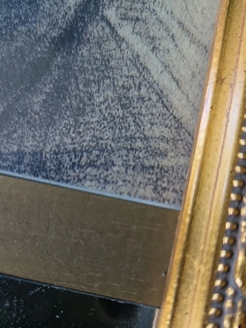 Gold Ornate Wall Mirror with Sketch Of John The Babtist